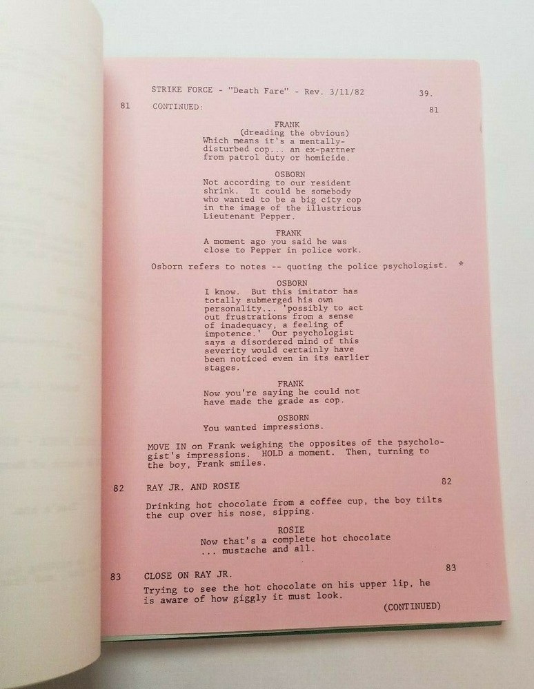 STRIKE FORCE / Bill Stratton 1982 Unproduced TV Script Episode, Robert Stack