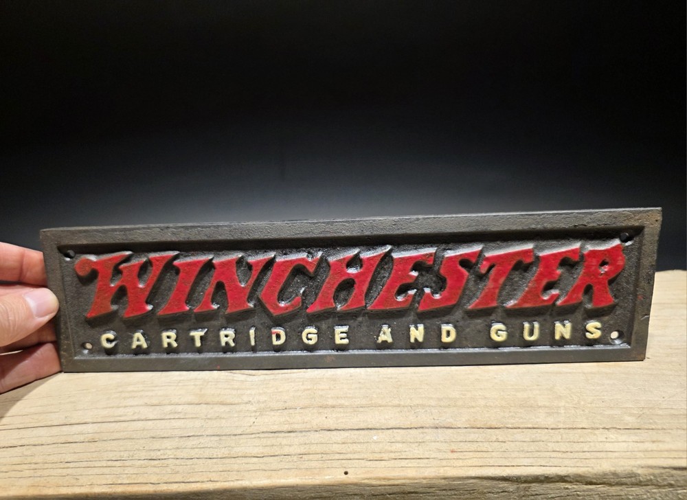 12" Cast Iron Winchester Plaque Sign