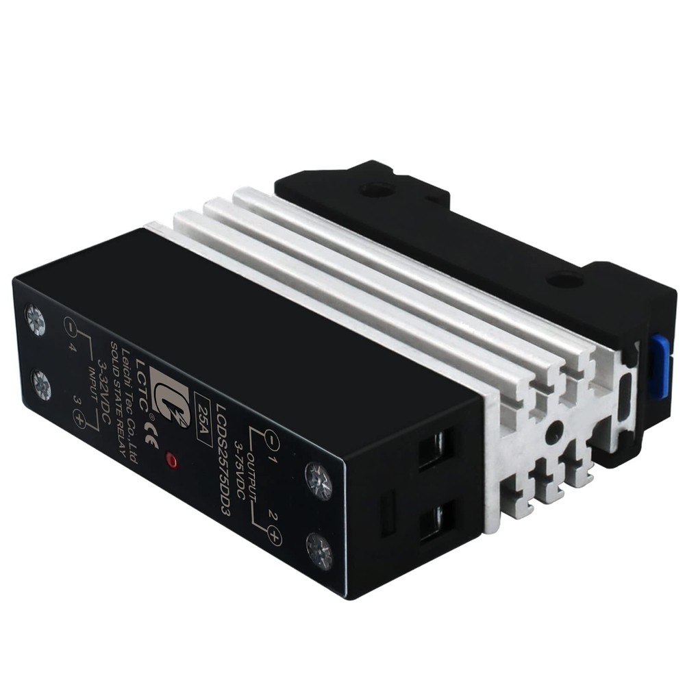 SSR 25 DD Solid State Relay DC to DC Input 3-32V DC Output 3-75V DC with Radi...