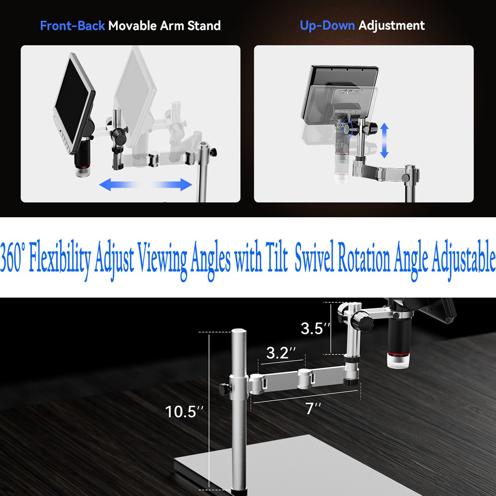 TOMLOV TM4K Max 4K Coin Microscope Sony IMX Sensor Digital Microscope 2000x Came