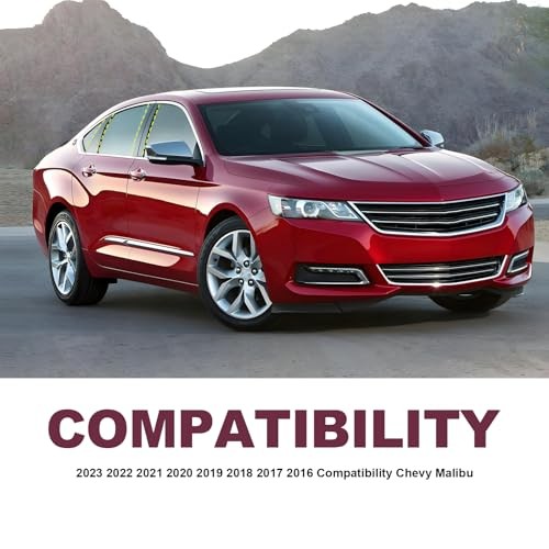 6pcs Gloss Black Window Pillar Post Covers - Compatible with 2016-2023 Chevy