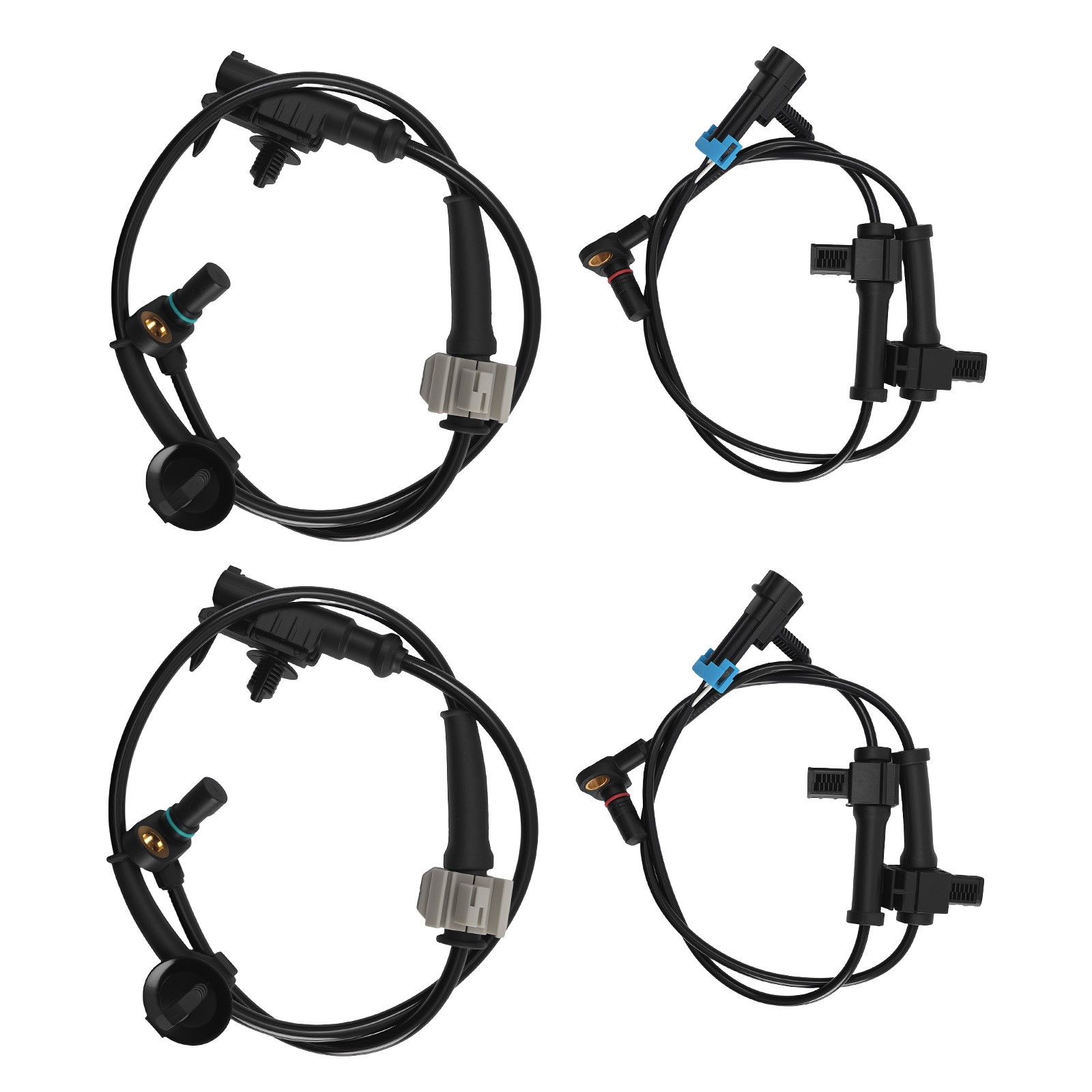 4Pcs ABS Wheel Speed Sensor Front Rear for Chevy Tahoe Avalanche GMC Yukon 07-12