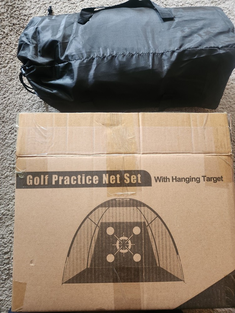 Golf Net 10x7FT with Target & Balls – Backyard Practice Hitting Net