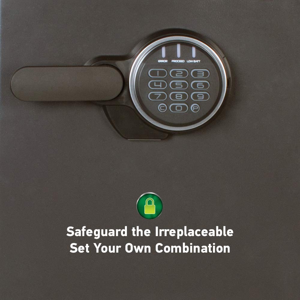 SentrySafe Black Fireproof Safe with Digital Push Button Keypad, Home Safe Fo...
