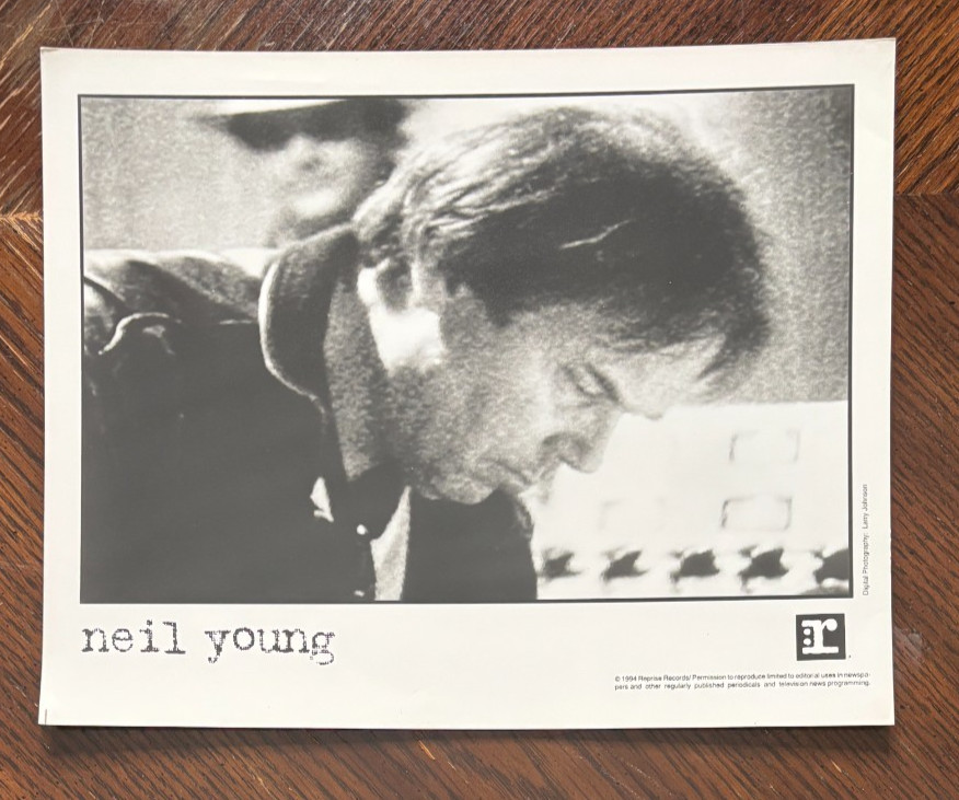 Neil Young Press Photos Lot - 4 Vintage 8x10 B&W 1989-1994 (Crazy Horse)