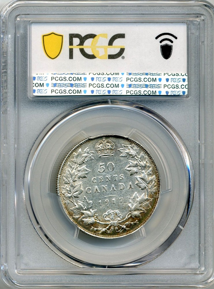 1917 Canada 50 Cent - PCGS Choice EF 45