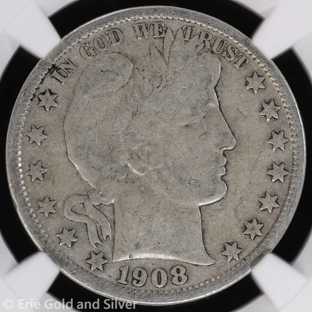 1908-D 50C Barber Half Dollar NGC VG 8