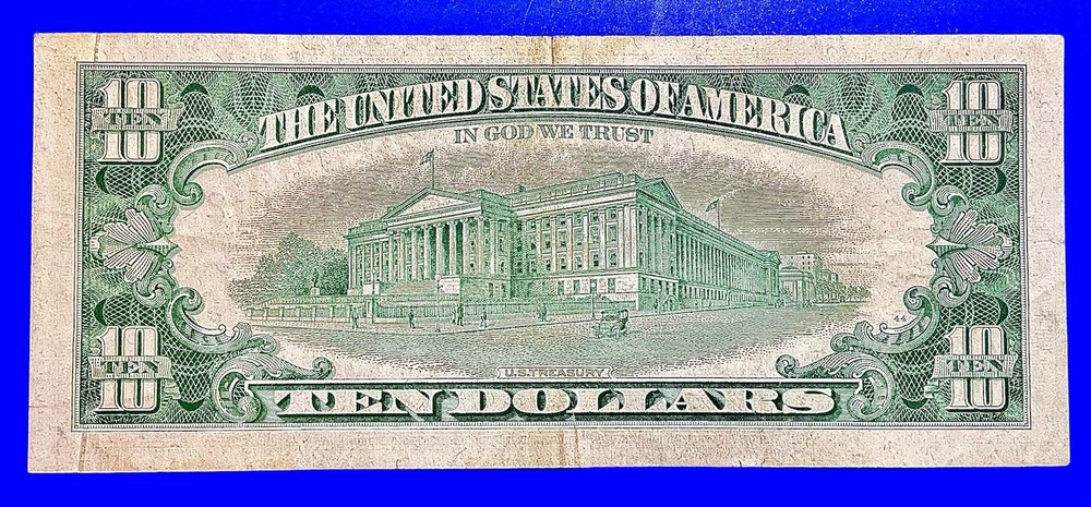 ERROR ✦ 1963B $10 Federal Reserve Note ✦ Gutter Fold Over Error Note, Very Rare!