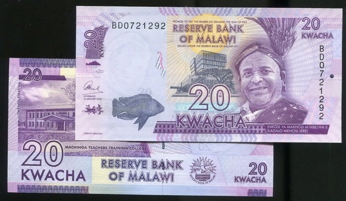MALAWI, P63 , 20-KW , 2016 , UNC