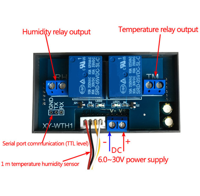 XY-WTH1 temperature and humidity control module digital display control board