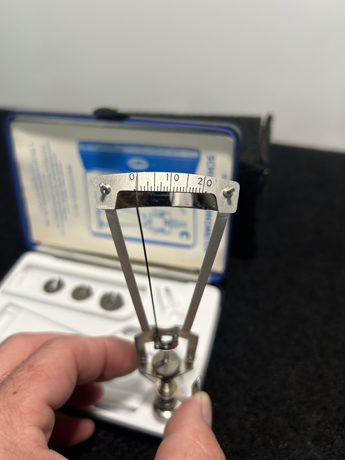 Sklar Schiotz Jewel Tonometer, Complete Set