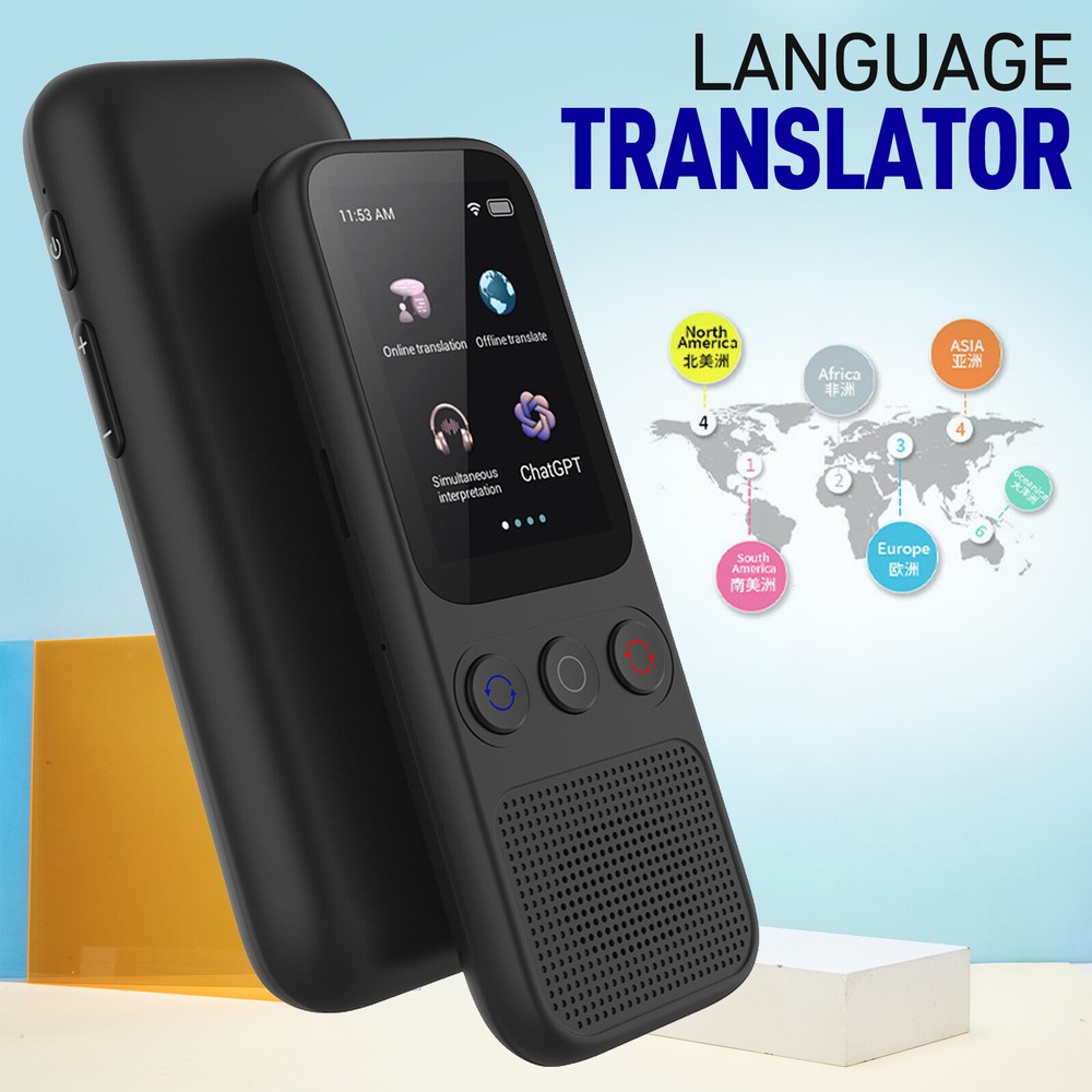 Portable Language Translator Device with 138 Languages Voice Translating .