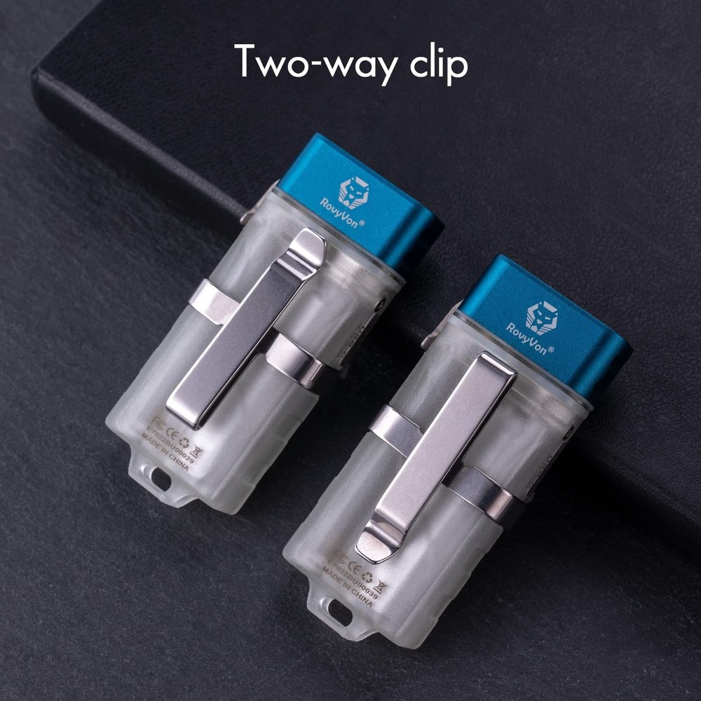 RovyVon E7 Rechargeable EDC Flashlight USB C, Small Bright Keychain Flashligh...