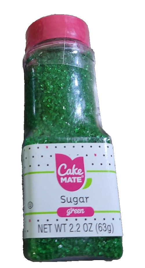 Cake Mate Green Sugar Crystals Cake Decorating 2.2oz Baking,Decorating