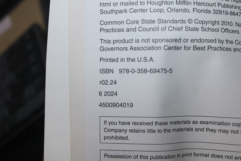 HMH Go Math Grade 4 Volume 2 PB Book UNUSED INSIDE