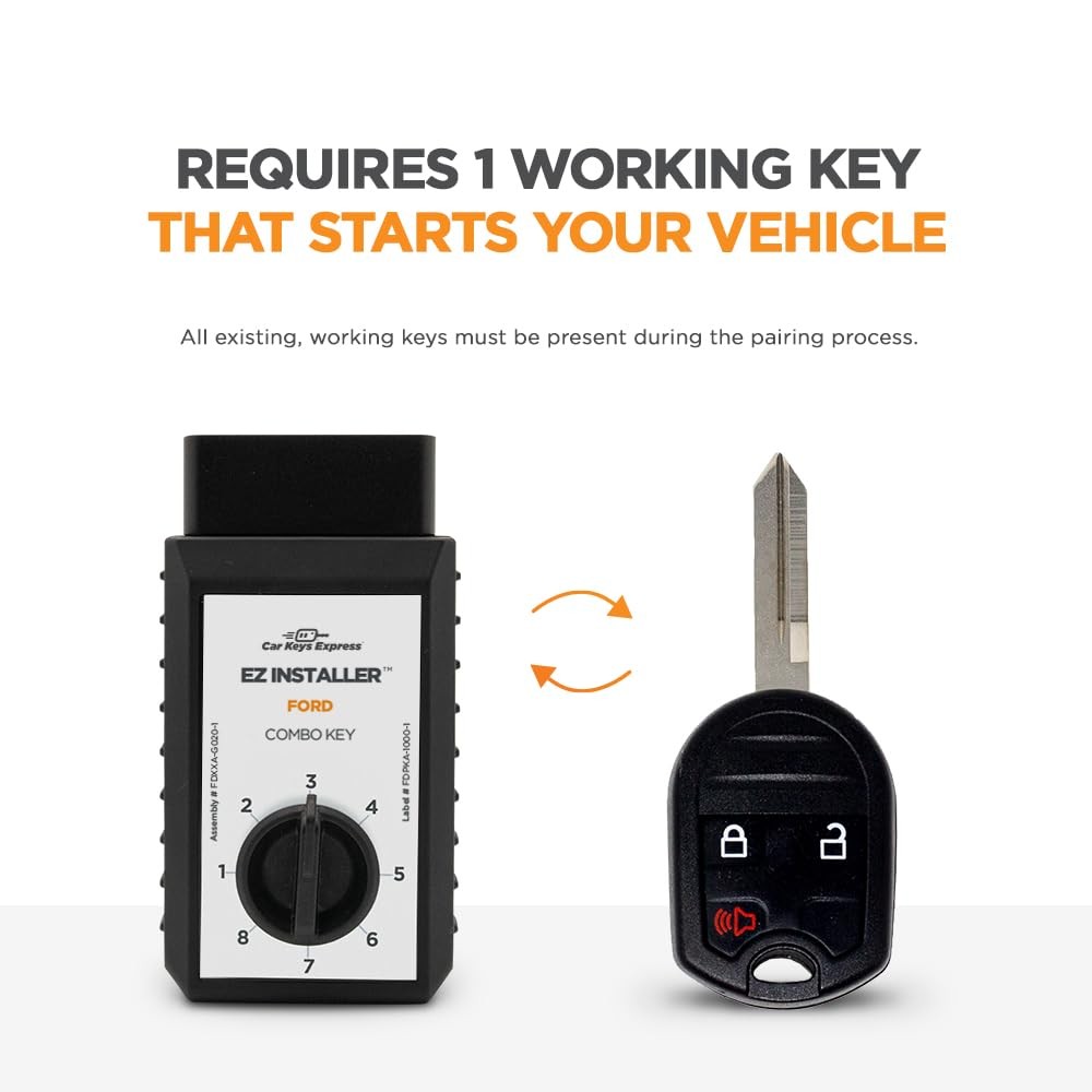 Simple Key, Key Fob and Programmer 3 Button Keypads, black