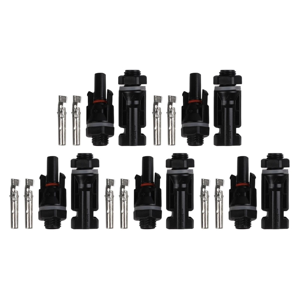 PV Cable Compatible Connector for Solar Panel Power Distribution (5 Sets)