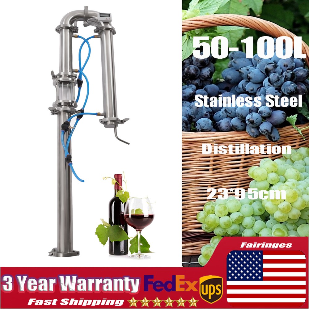 Brew Wine Making Tool 2" in Stainless Still Moonshine Reflux Distilling Column