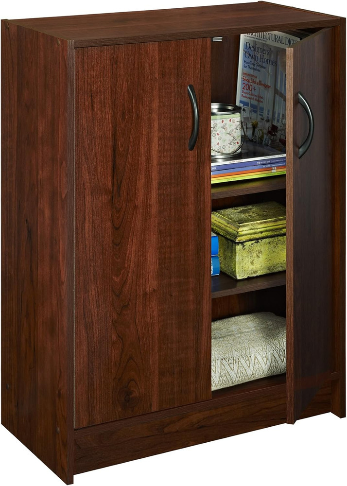 , Dark Cherry 1307 Stackable 2-Door Organizer