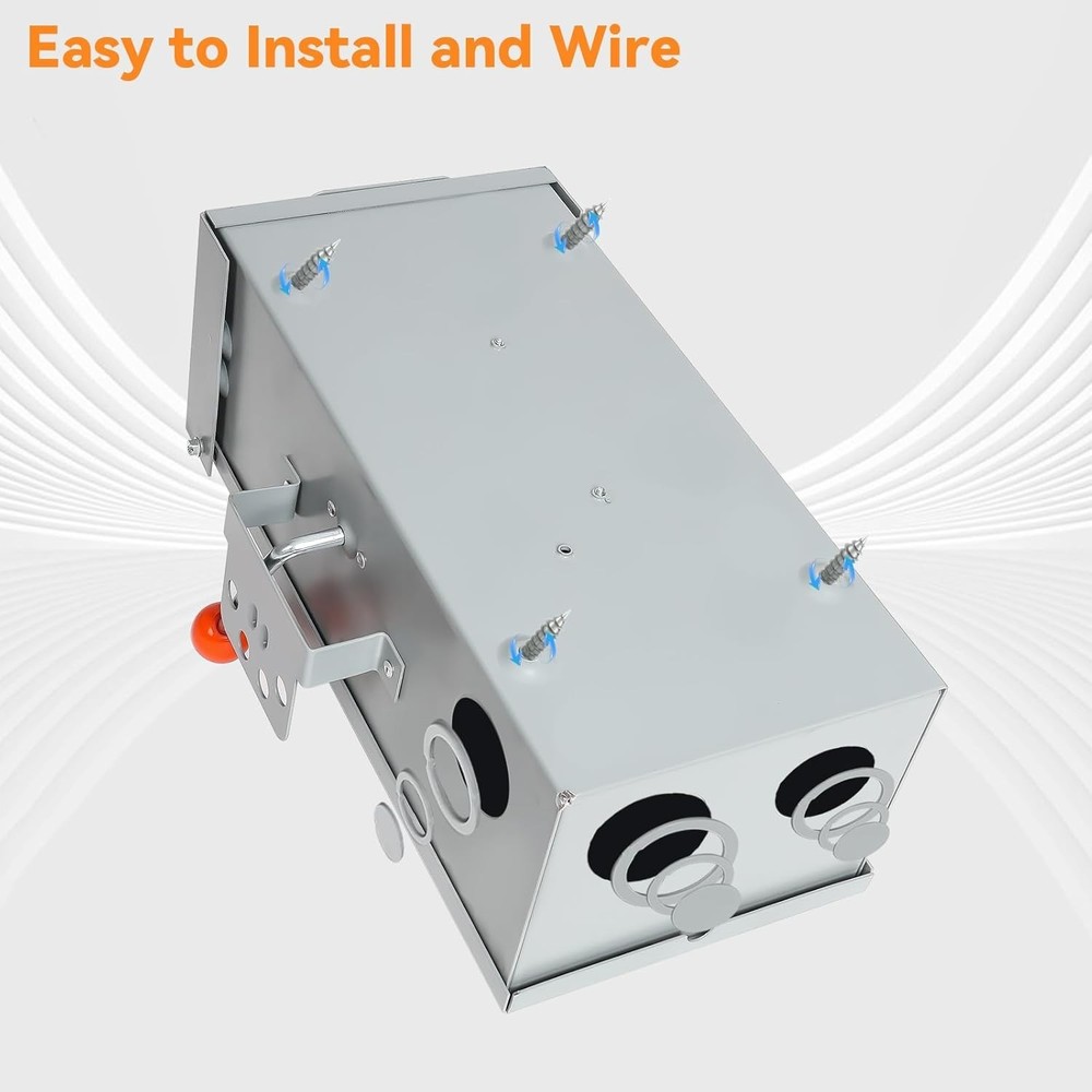 100A Generator Transfer Switch, 24000W Heavy Duty Double Throw Safety Switch,...