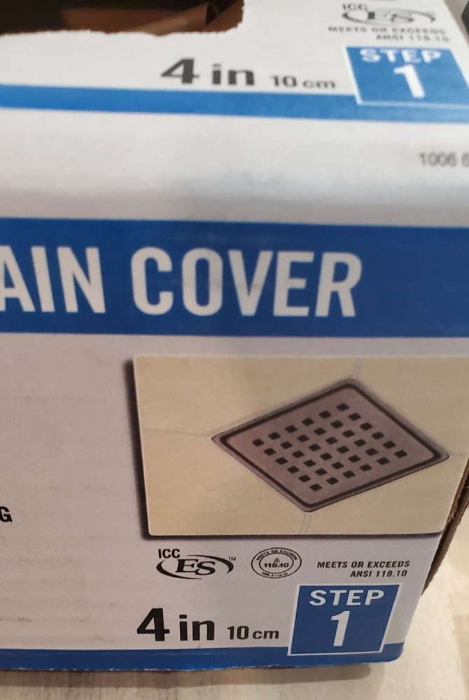 Everbilt Watershield Shower System 4 in. Bronze Square Grid Drain Grate