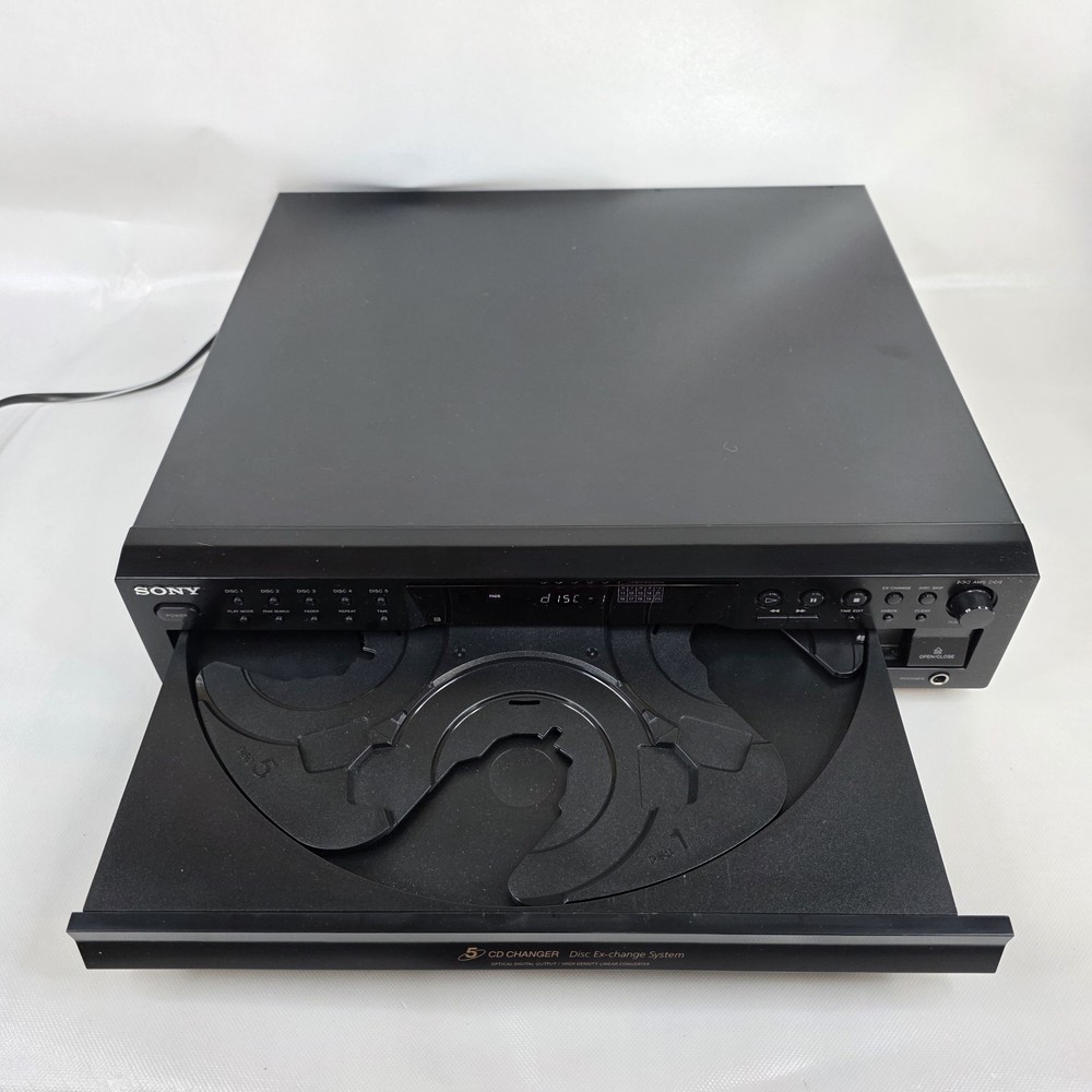 Sony CDP-CE375 Compact Disc CD Player 5 Disc Carousel Changer W/ Remote - Tested