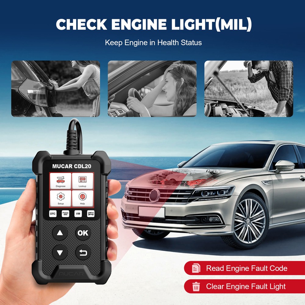 Automotive OBD2 Scanner OBD Code Reader Car Check Engine Fault Diagnostic Tool