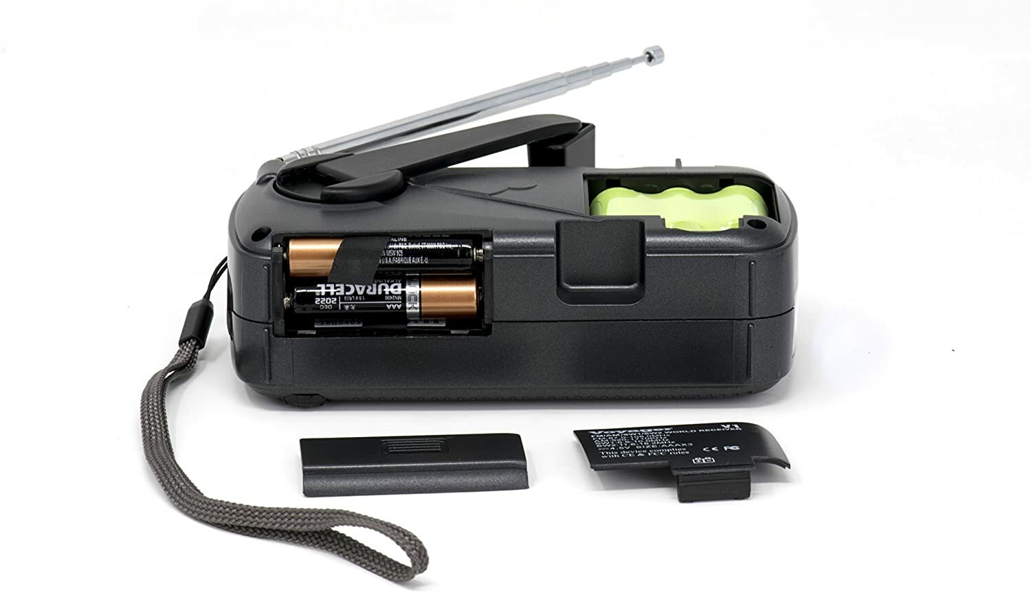 Kaito V1 Voyager Solar Dynamo AM/FM/SW Emergency Radio with LED Flashlight Black