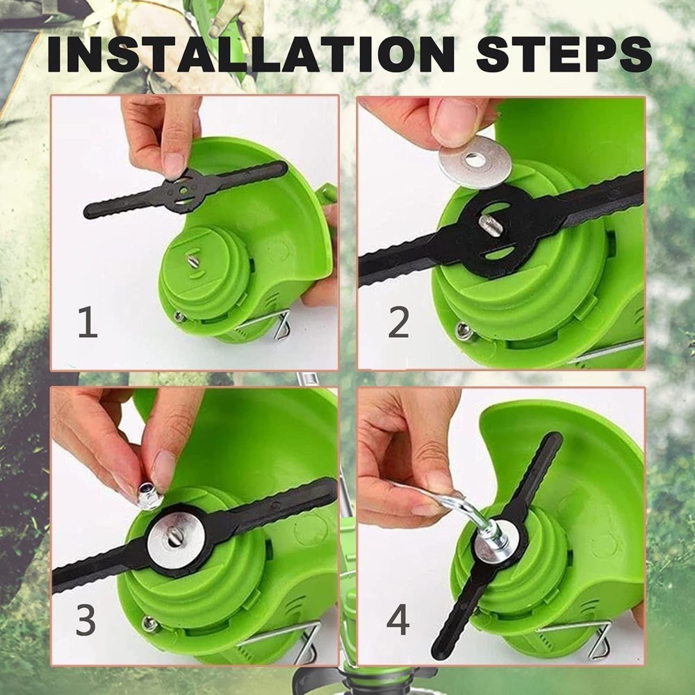 5Pcs Weed Trimmer Blades - Durable Replacement String Blades for Cordless Tri...