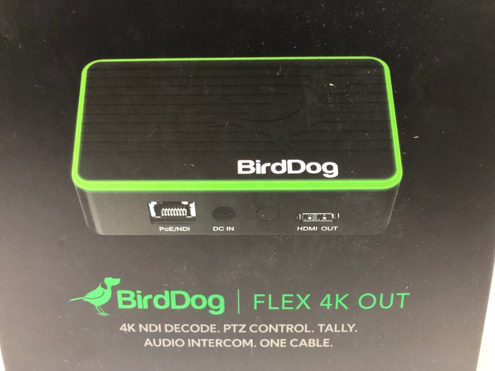 NEW - BirdDog Flex 4K Out NDI to HDMI Decoder PTZ Control Tally Audio Intercom