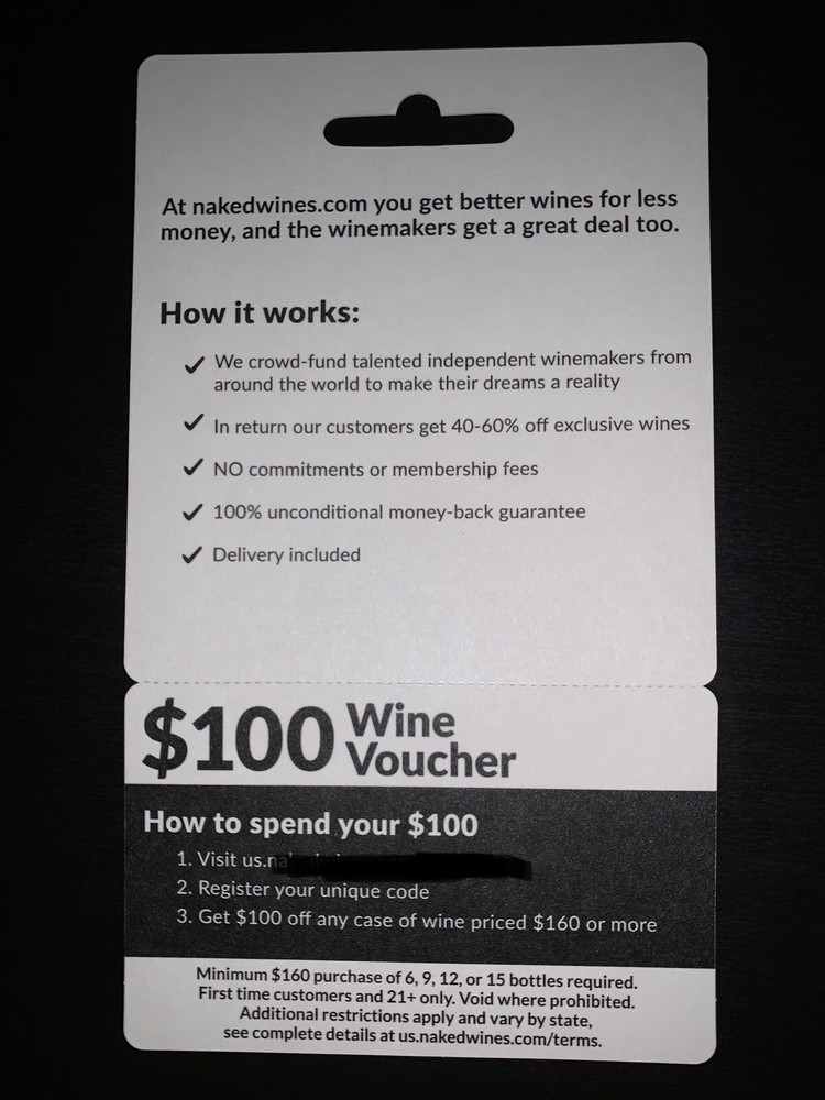 wine gift card