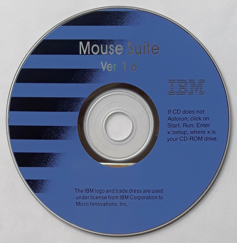 IBM Mouse Suite Version 1.6 Installtion MINT CD Disc