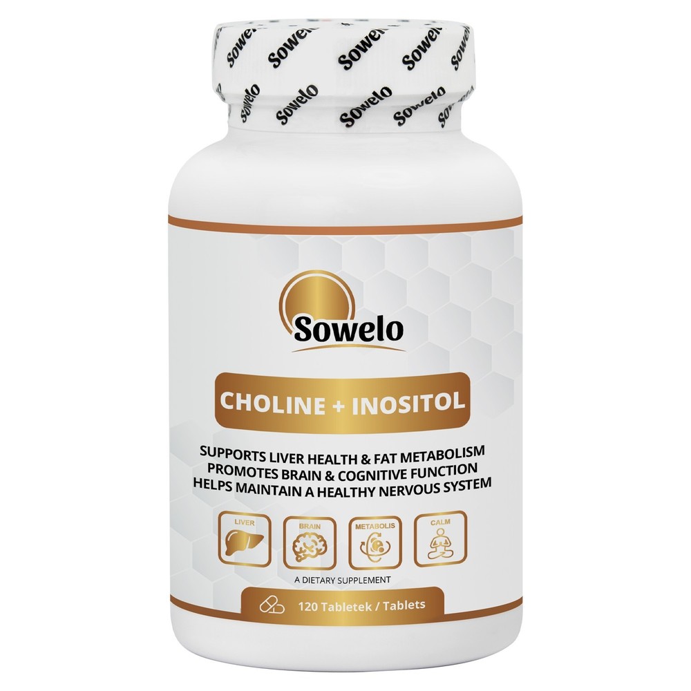 Choline & Inositol 500mg Tablets – Liver Function & Well-Being Support – Sowelo