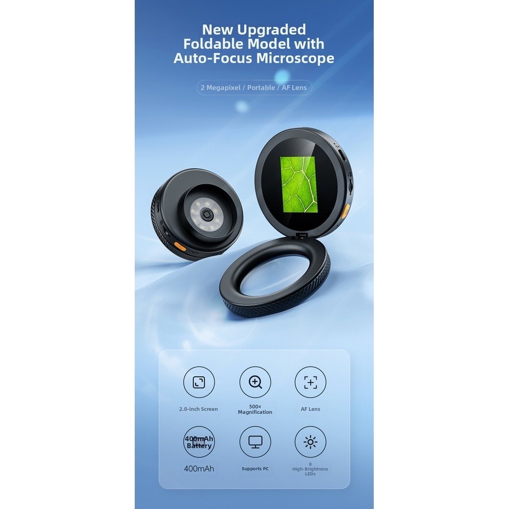 Portable Microscope Digital Microscope 2MP Resolution 500x Magnification