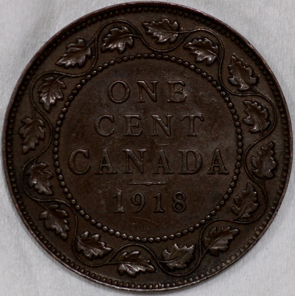 1918 Canadian Large Cent As Shown