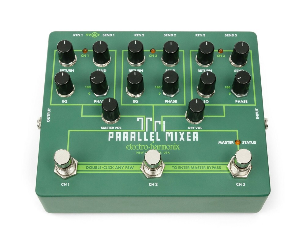 New Electro Harmonix EHX Tri Parallel Mixer Guitar Effects Pedal