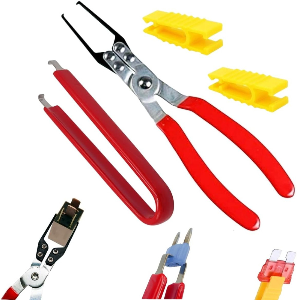 Relay Puller Pliers, 4-Pack Relay Fuse Puller Tools, Relay FMM Fuses Puller Auto