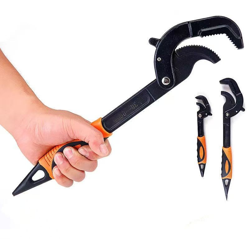 Multi-functionAdjustableWrench2PcsSet10"&14"UniversalSpannerHand Repair Tool Kit