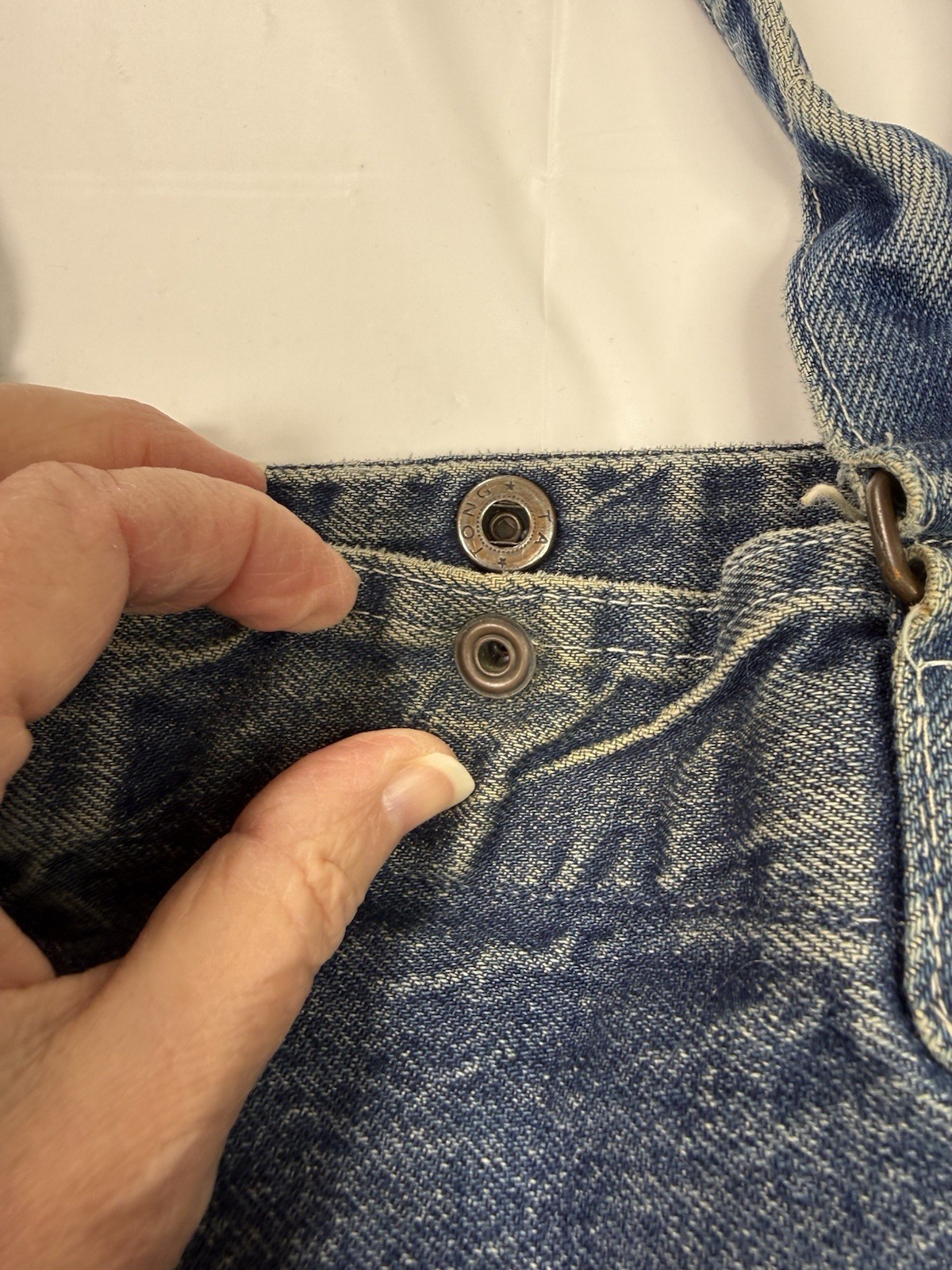 Vtg Mickey Mouse Denim Bag Purse Brown Leather Pouches 90s Disney Core Disneyana