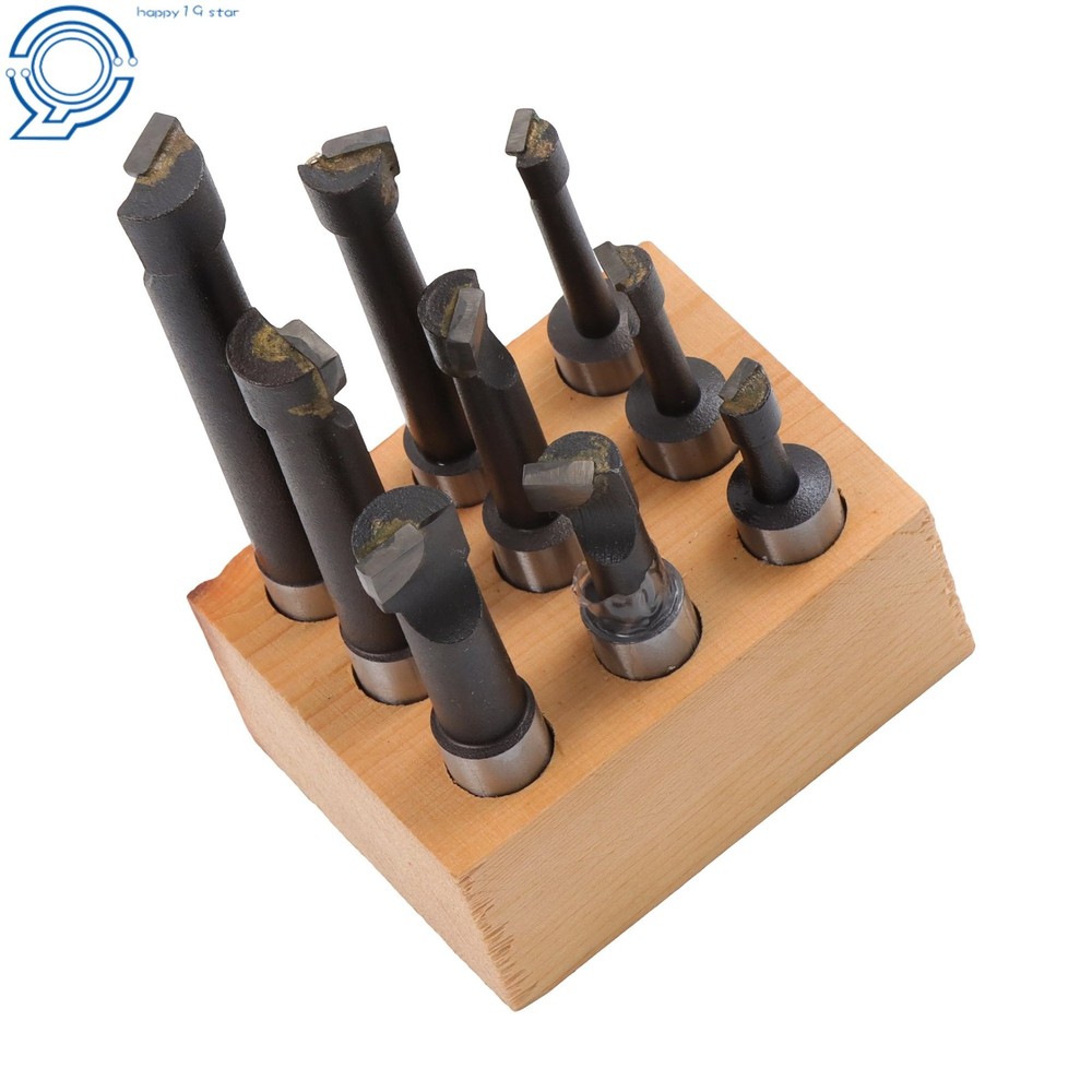 Complete Boring Kit 2" Head 3/4 Shank 9 Pack 1/2" C6 Boring Tool Set