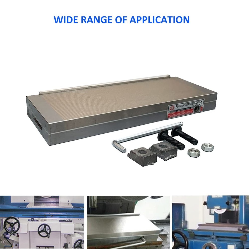6x16" Fine Pole Magnetic Chuck - Powerful Sealed Rectangular Grinding Solution
