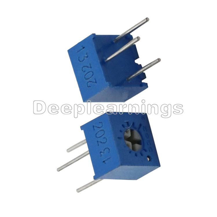 10PCS 3362P-202 3362 P 2K ohm High Precision Variable Resistor Potentiometer