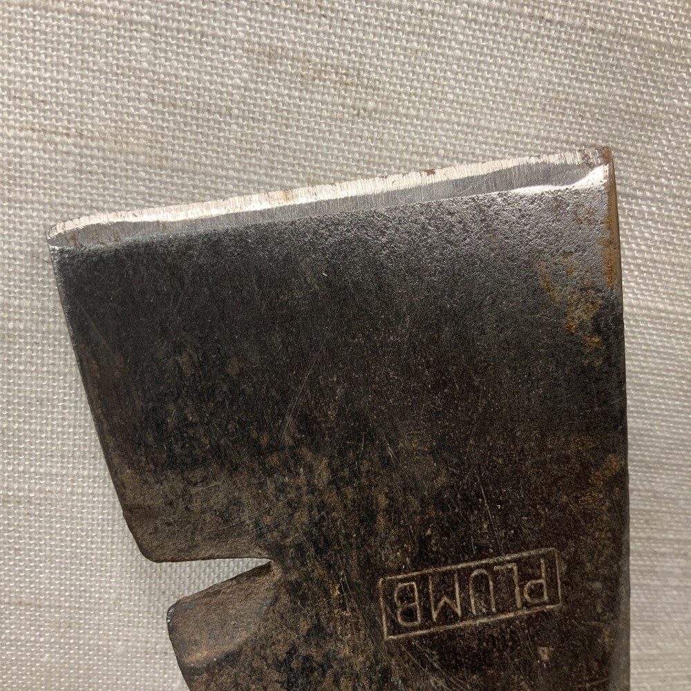 VINTAGE PLUMB CARPENTER'S HATCHET OCTAGONAL HAMMER w/ NAIL PULLER Tool