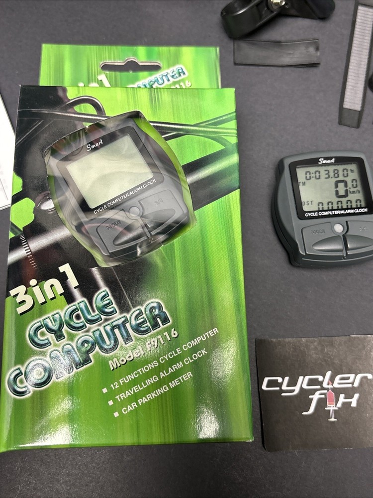 (10) Wired 12 Function Bike Cycling Computer Speedometer Tripmeter Odometer Time