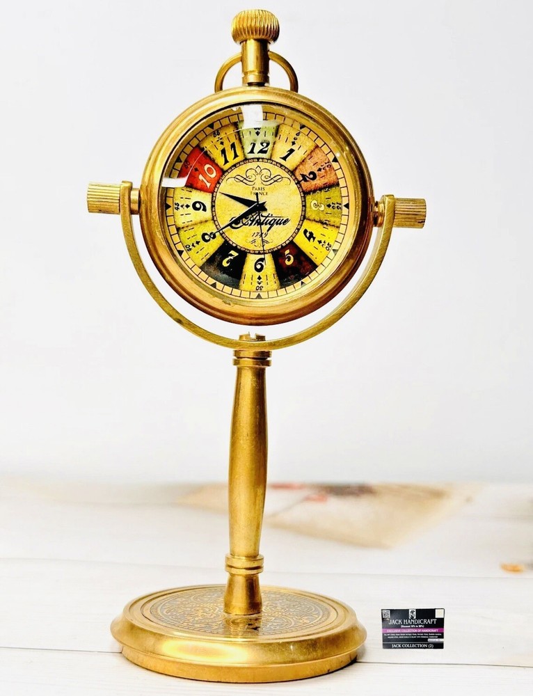 Brass Clock, Anniversary Gift, Engraved Bronze Desk Clock Traditional Personals