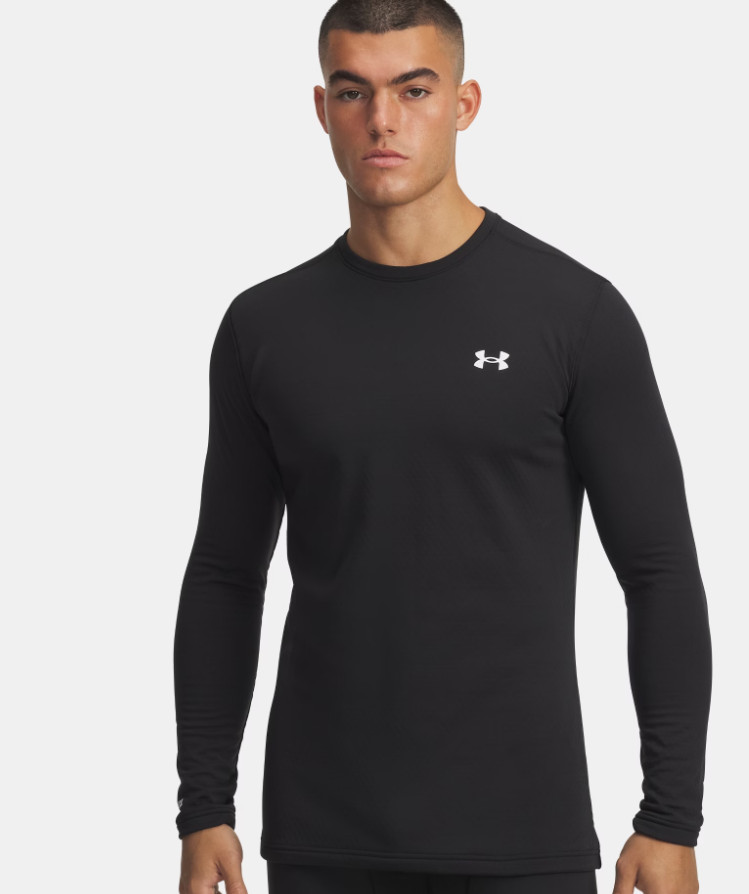 2025 Under Armour 6005297-001 Men's UA Base 3.0 Top Baselayer Black