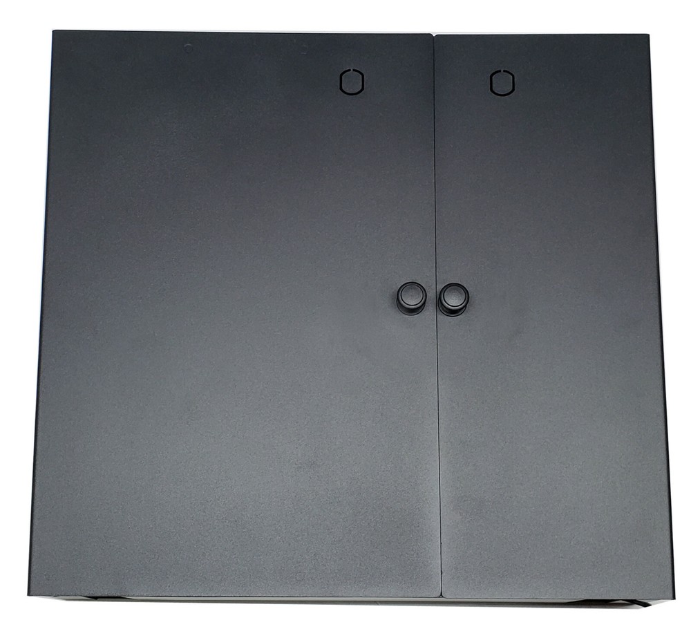 48 Fiber Dual Door Wall Mount, 24 LC Duplex Adapter, Patch Only, OM3/4 Multimode