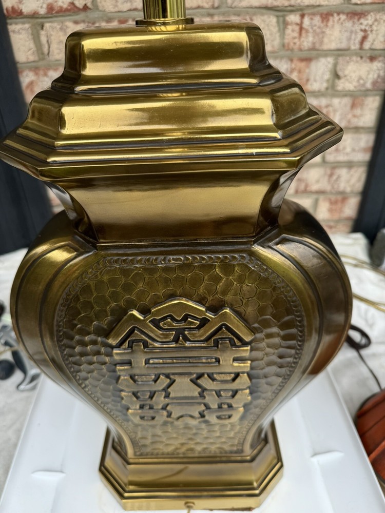 BEAUTIFUL STIFFEL ORIENTAL TABLE LAMP HIGH REGENCY VERY HEAVY