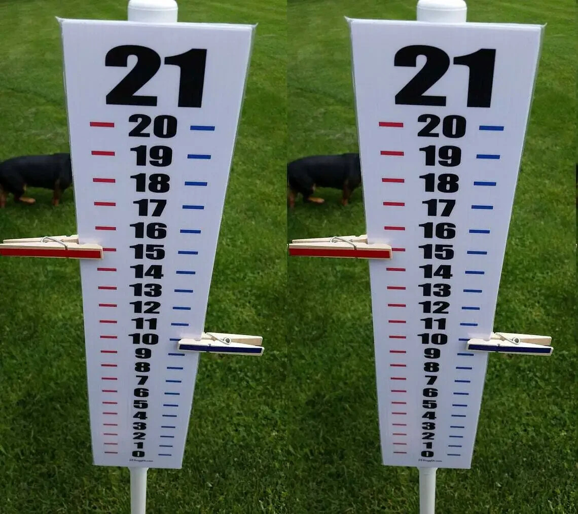 Set of 2 Easy Read - Cornhole Scoreboard Score Keeper - Corn Hole