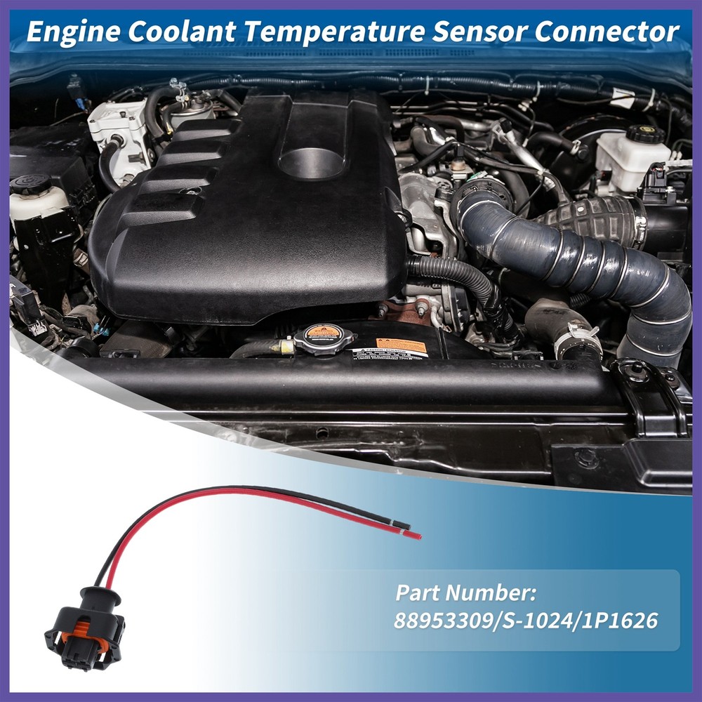 Engine Coolant Temperature Sensor Connector for Buick 88953309/S-1024 1Pc